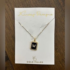 Kinsey Designs Initial Tile Necklace W